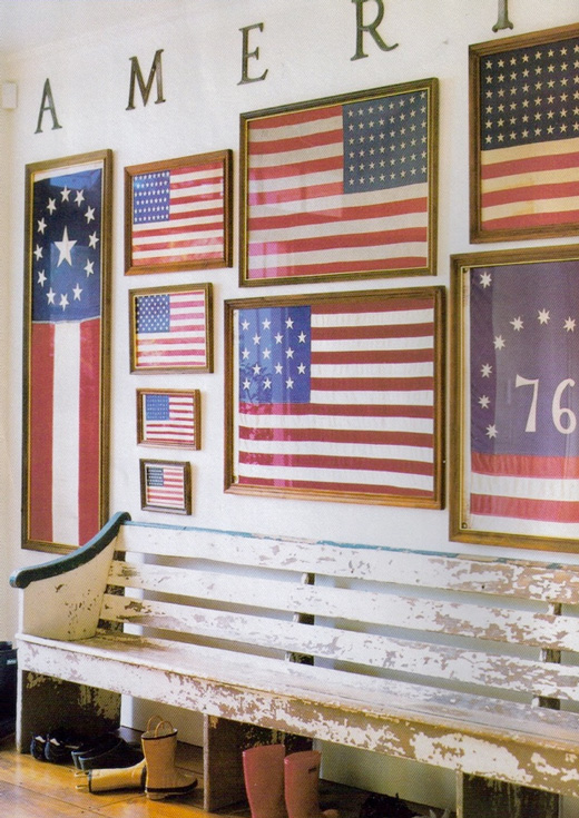 gallery-wall-american-flags-framed