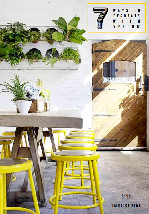 industrial-yellow-decor-dining-room