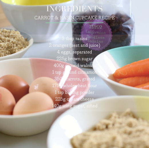 carrot-and-rasin-cupcakes-ingredients