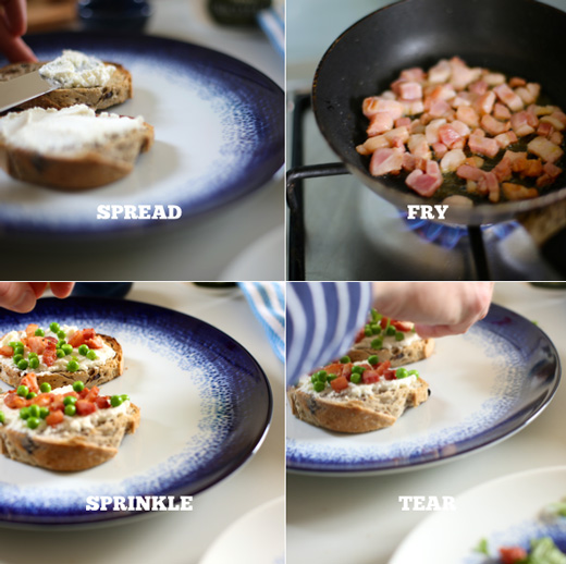 how-to-make-sweet-pauls-pea-pancetta-and-ricotta-bruschetta