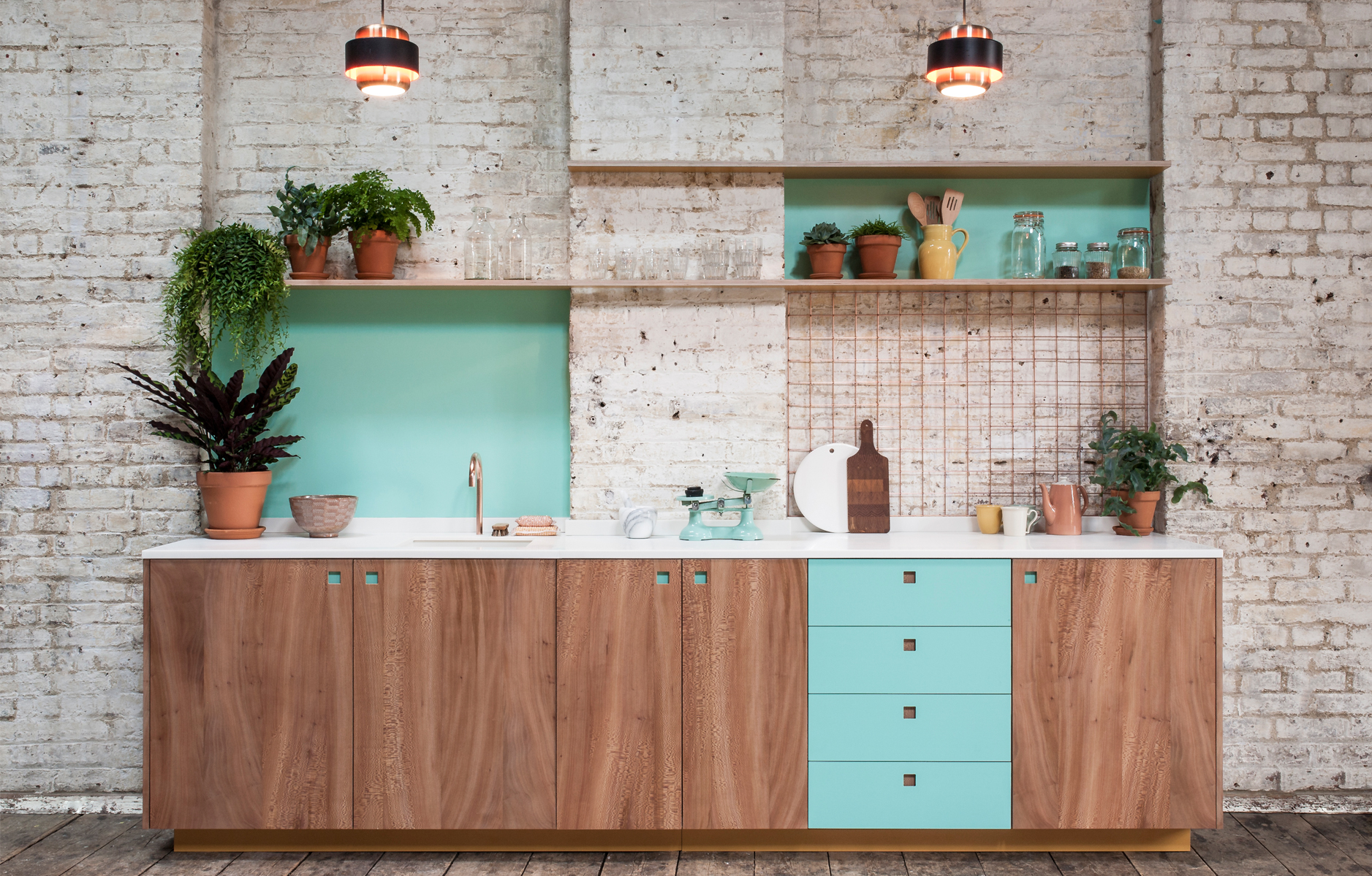 Aqua kitchen: one-color design inspiration - Bright Bazaar by Will