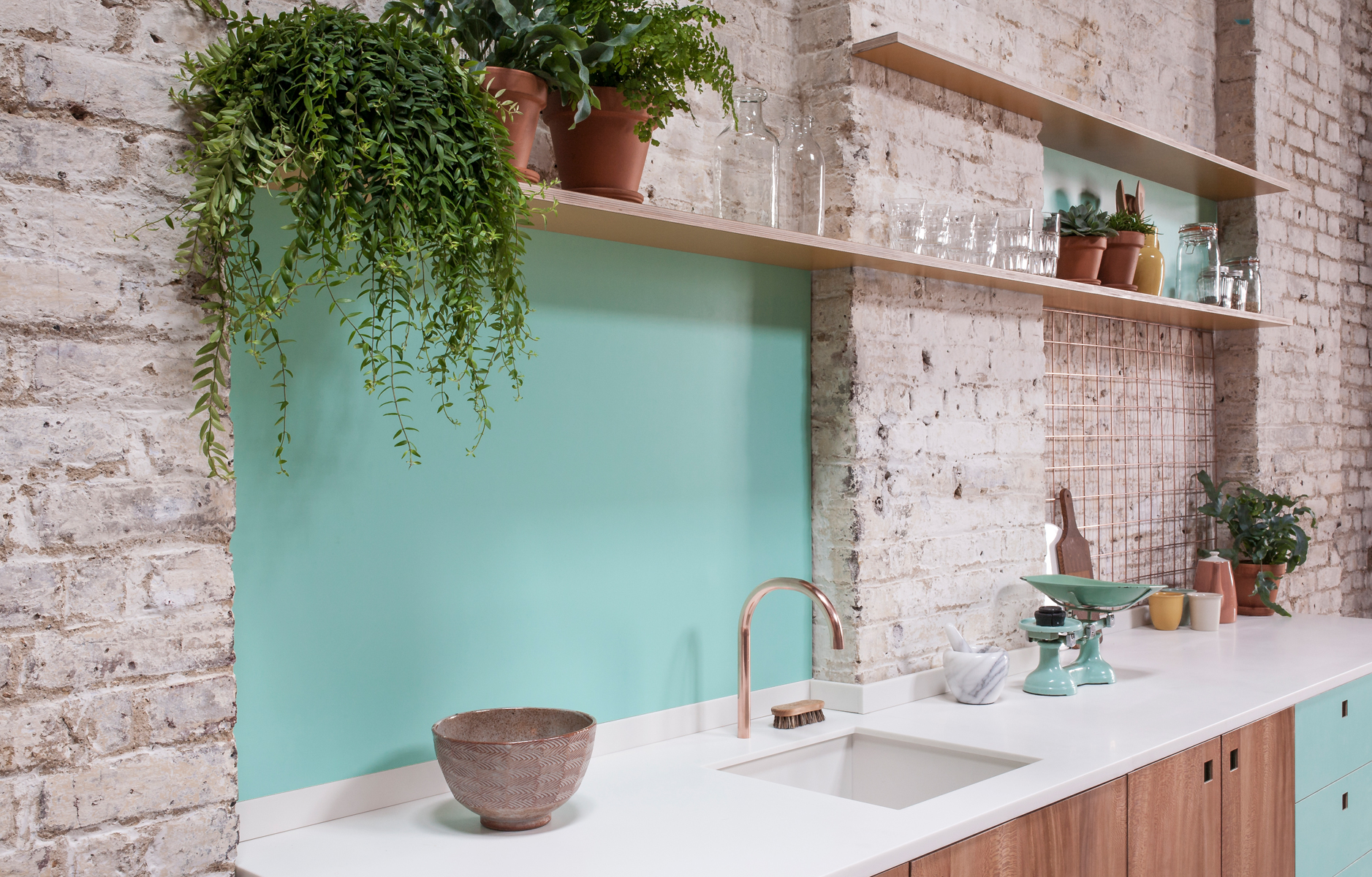 Aqua kitchen: one-color design inspiration - Bright Bazaar by Will