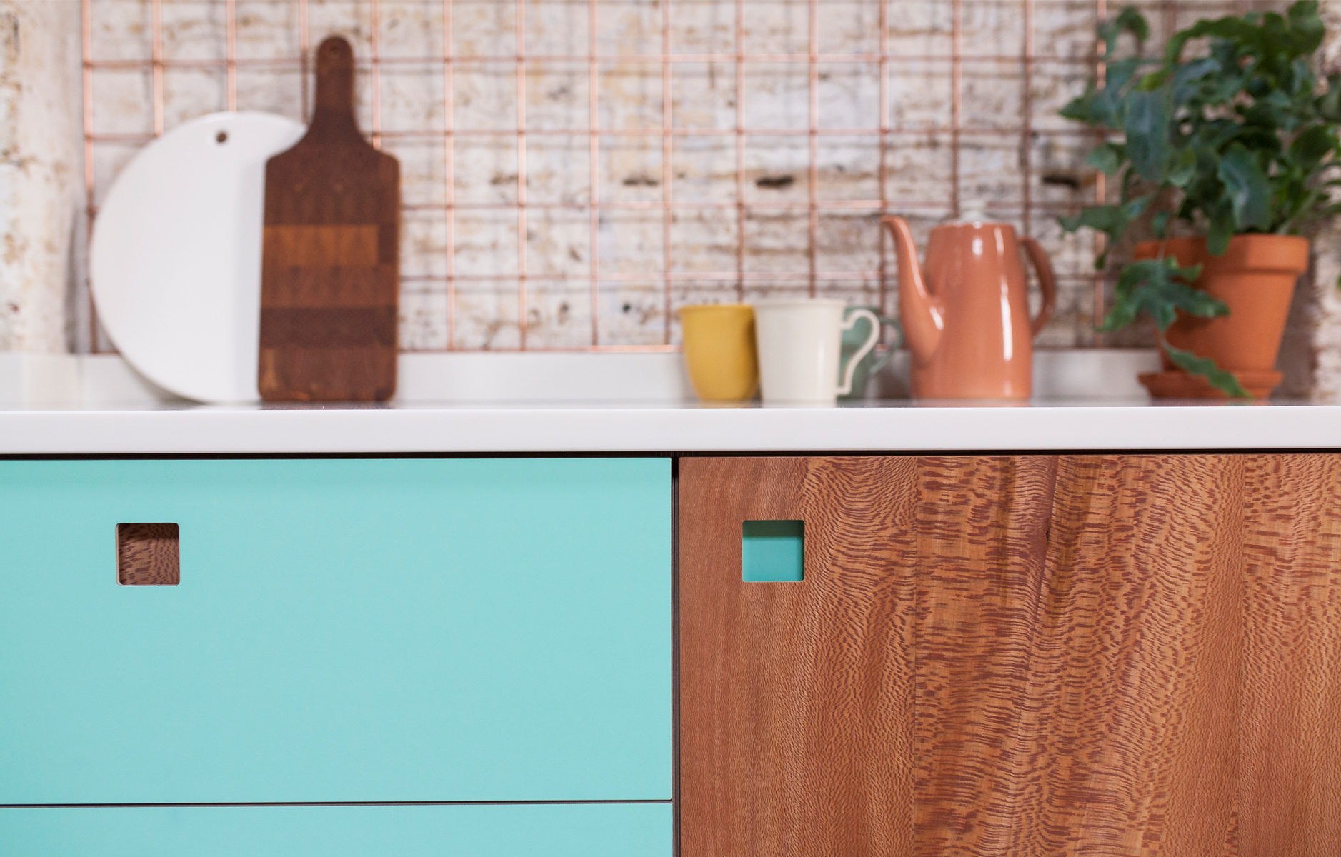 Aqua kitchen: one-color design inspiration - Bright Bazaar by Will