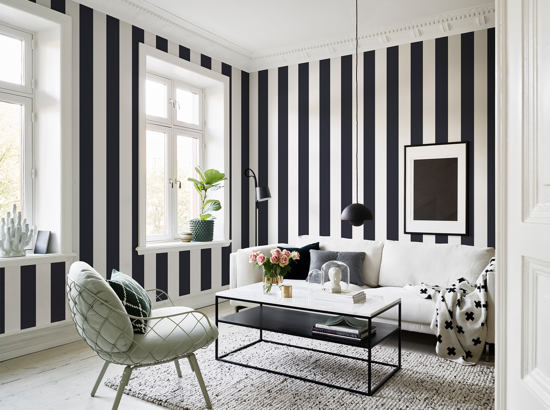 Striped Wallpaper Design Ideas