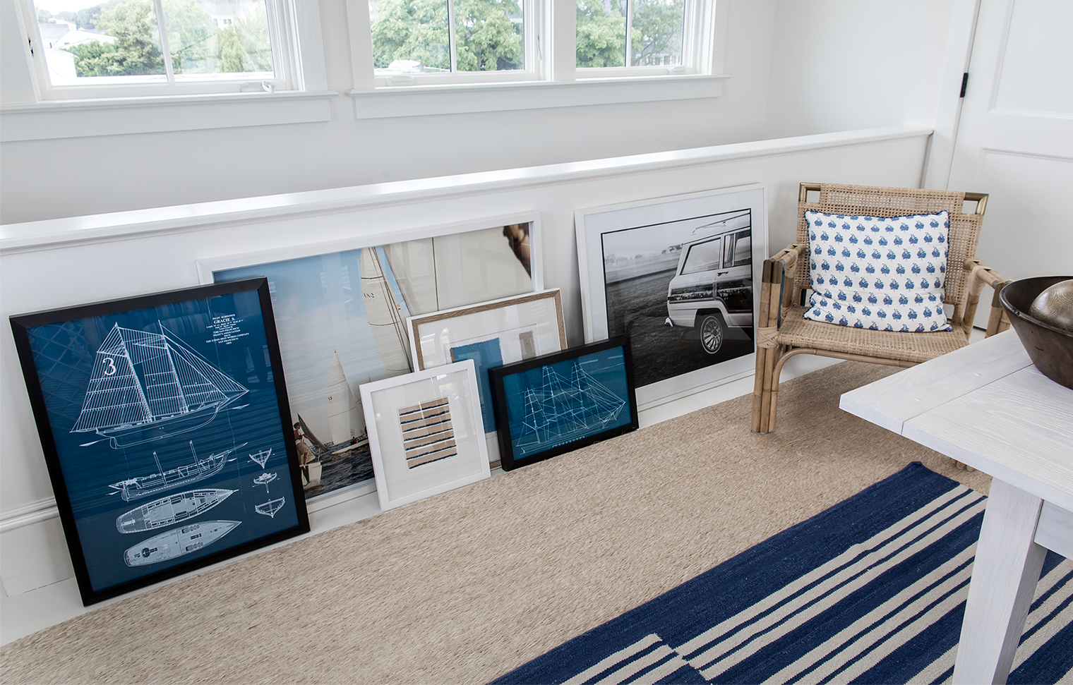 Decorating with blue and white