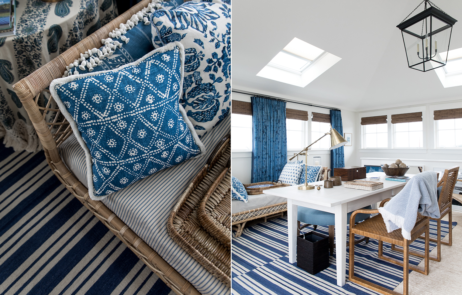 Decorating with blue and white