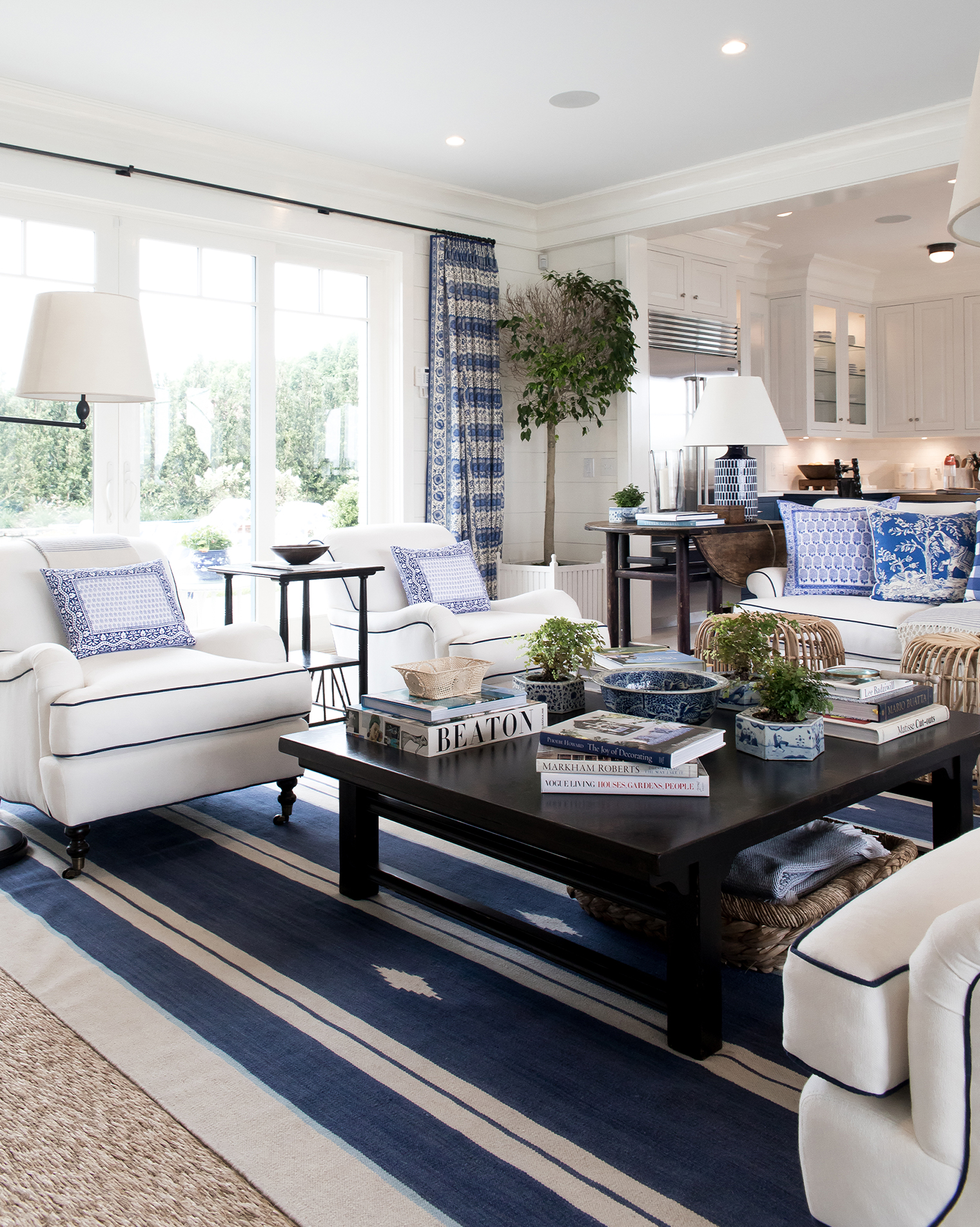 Decorating with blue and white