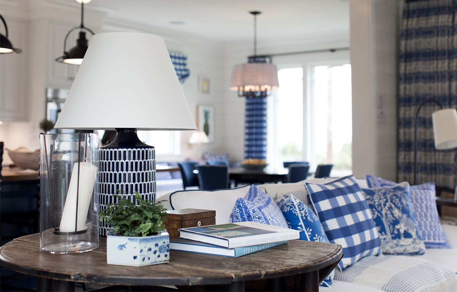 Decorating with blue and white