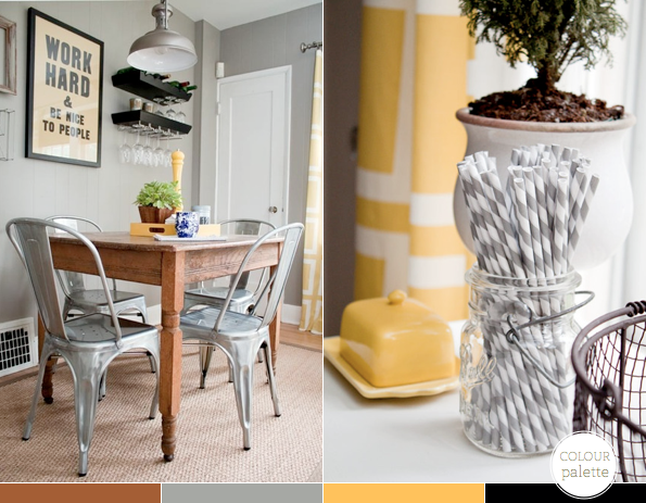 colour palette yellow grey breakfast nook bright bazaar by will