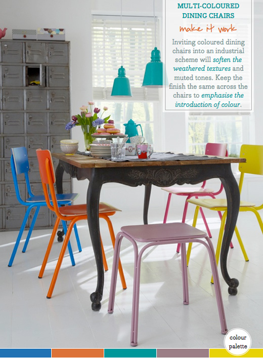 Palette Addict Multi Coloured Dining, Dining Room Table With Multi Colored Chairs