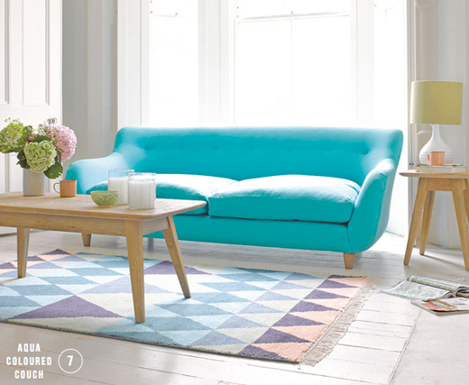 Monty Sofa Aqua Colored Couch Bright Bazaar By Will Taylor Monty Sofa Aqua Colored Couch Bright, Livorno Aqua Leather Sofa