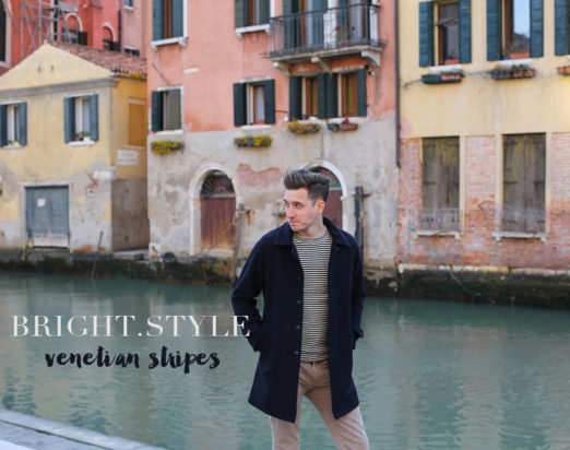 venice top stripes black & white