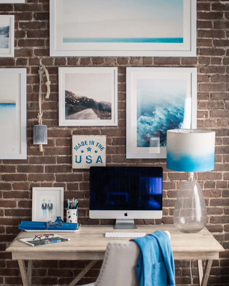 How to Hang A Gallery Wall on Exposed Brick Walls - Bright Bazaar by ...