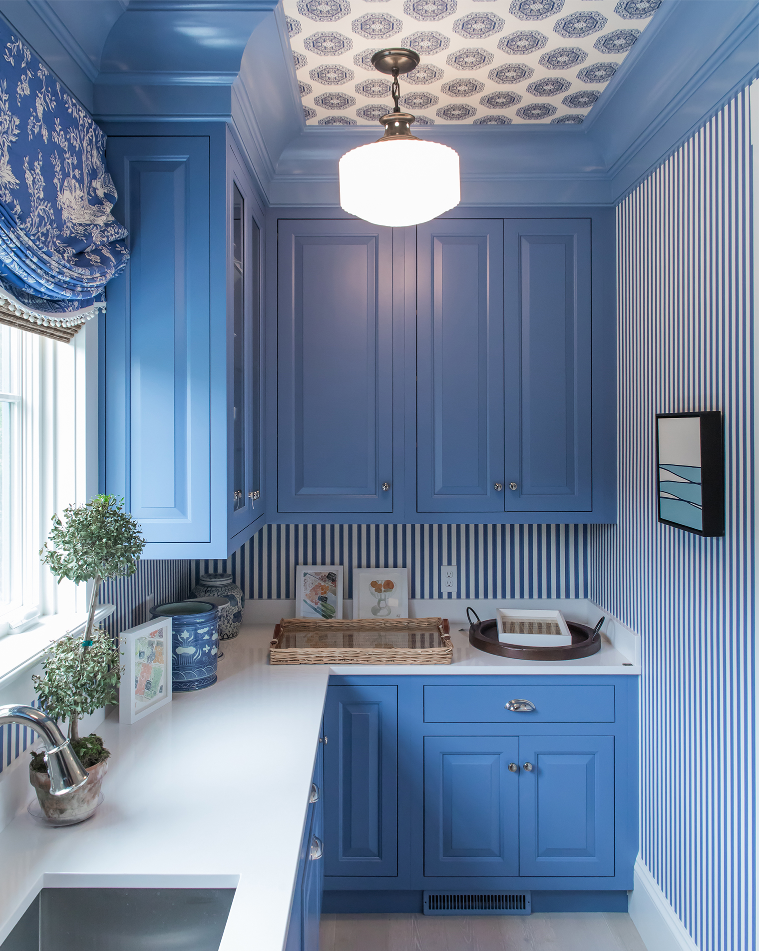 Decorating with blue and white