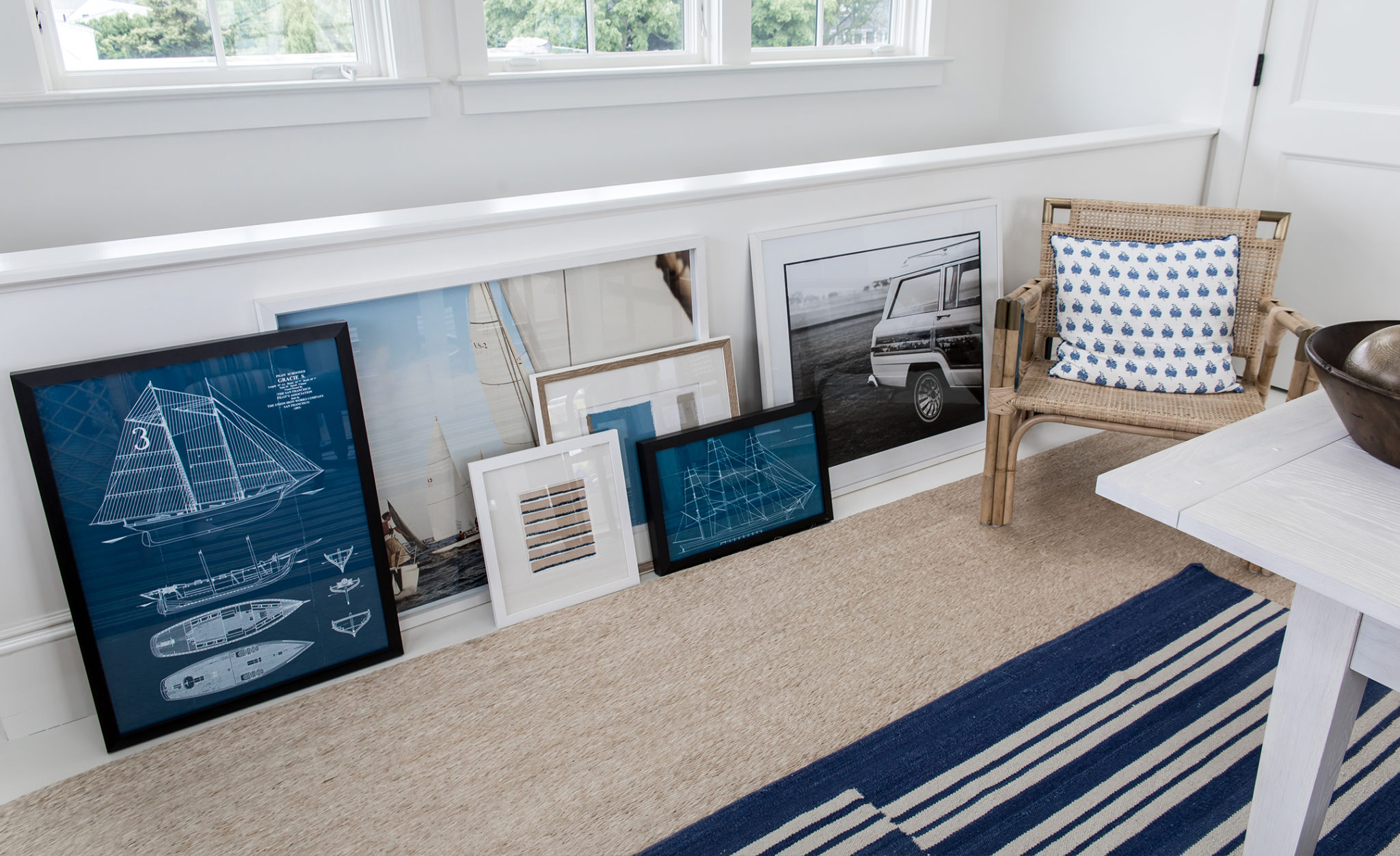 Decorating with blue and white