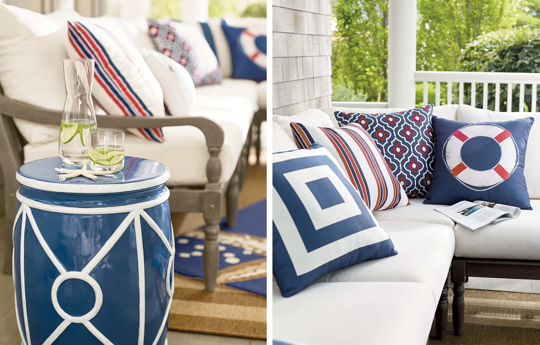 Nautical patio cushions deals