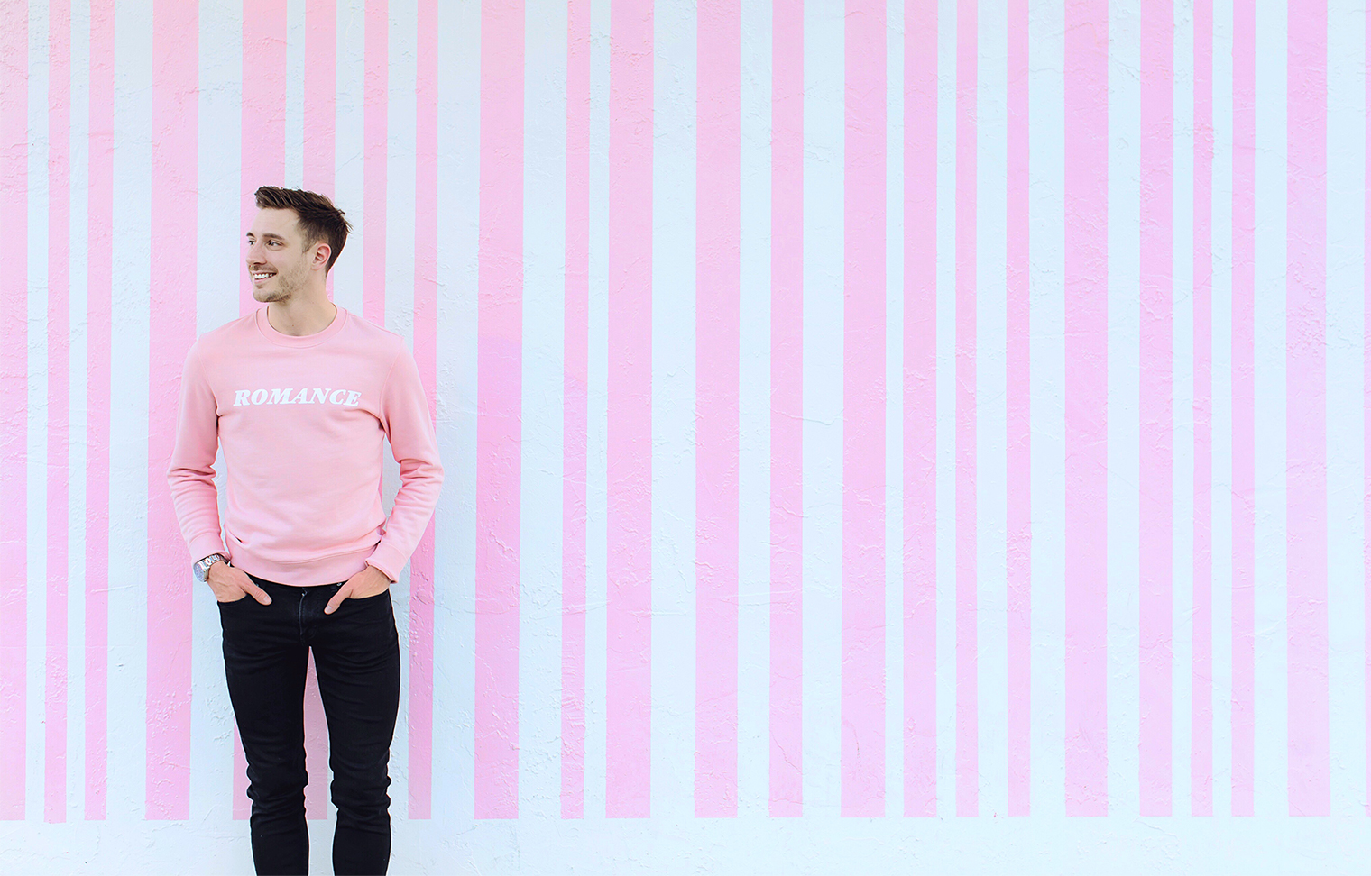 Sandro pink romance sweater spring in New York city
