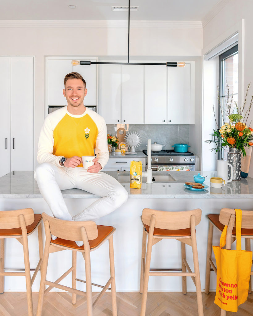 Will Taylor sat in the kitchen of his NYC apartment