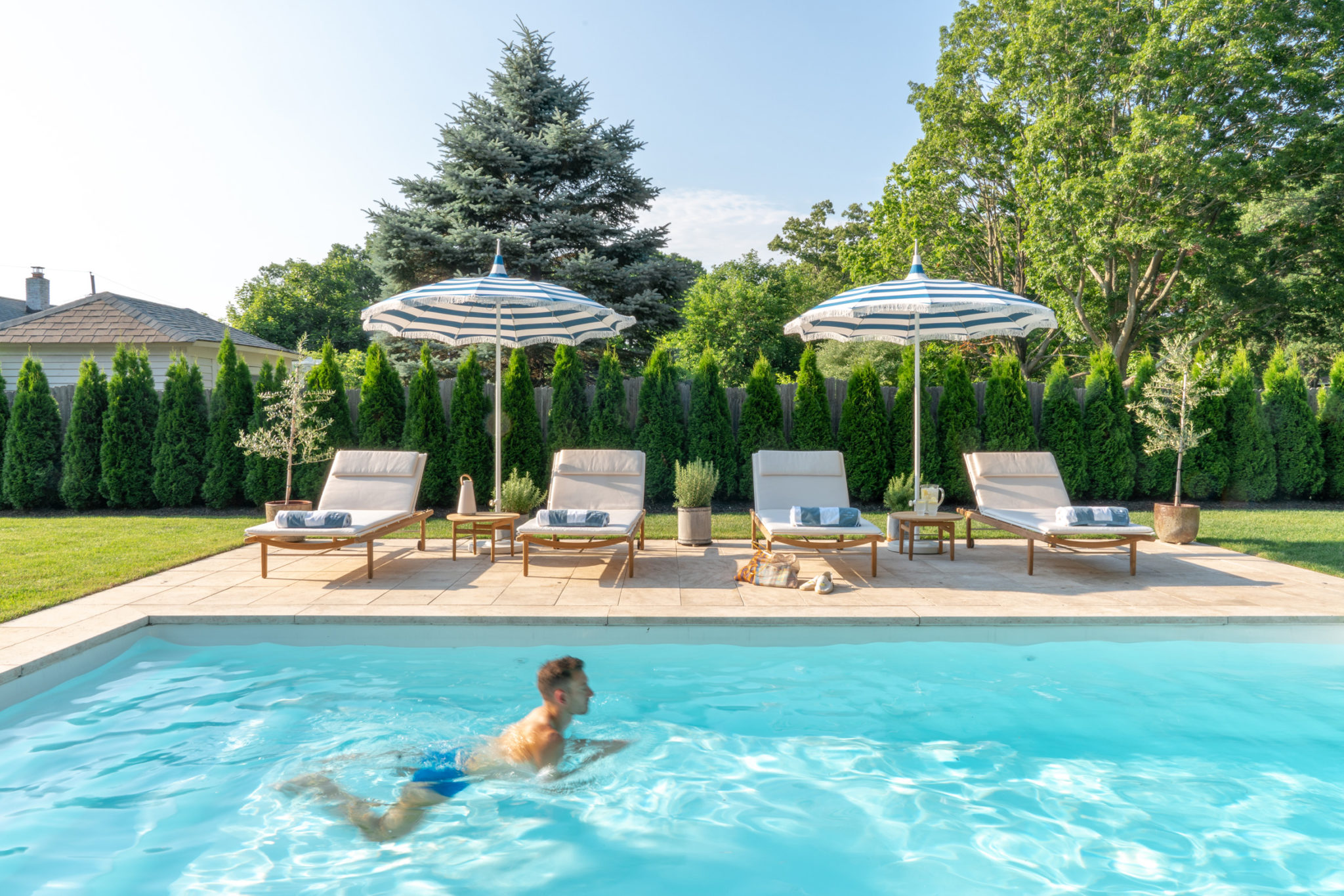 modern pool loungers