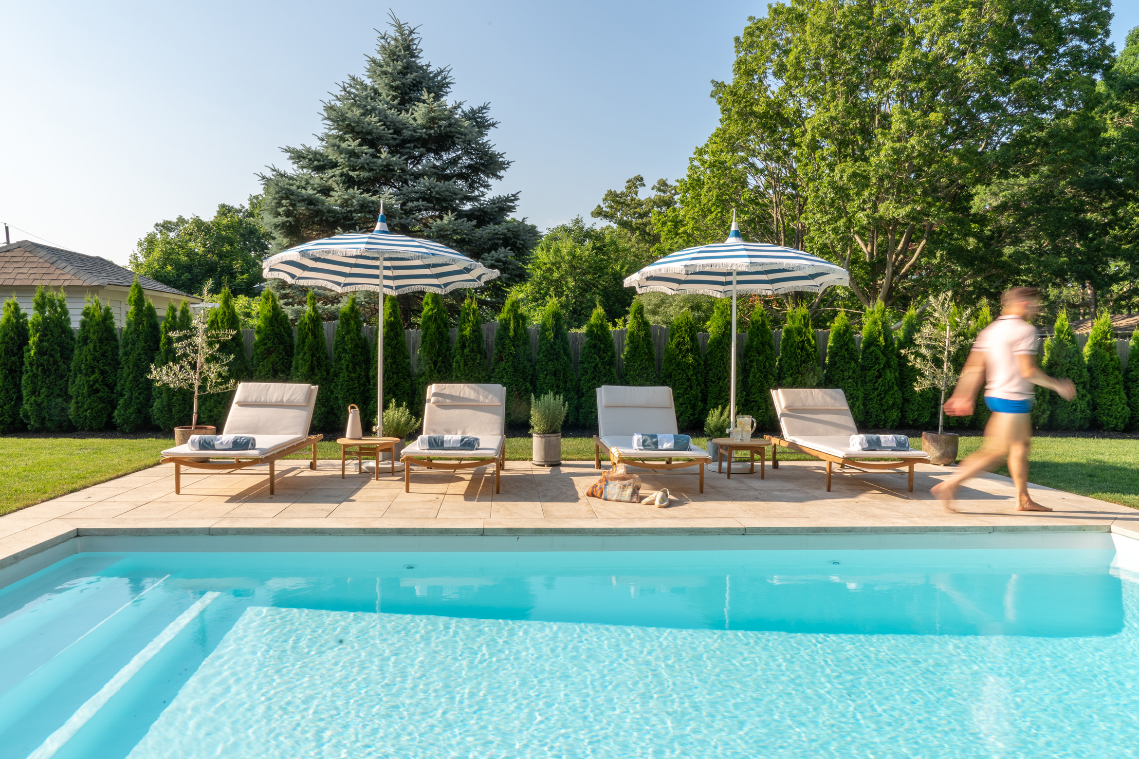 modern pool loungers