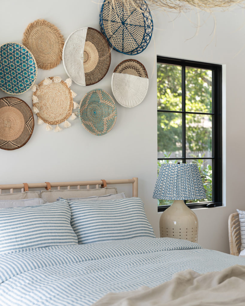 Modern mediterranean wall basket decor