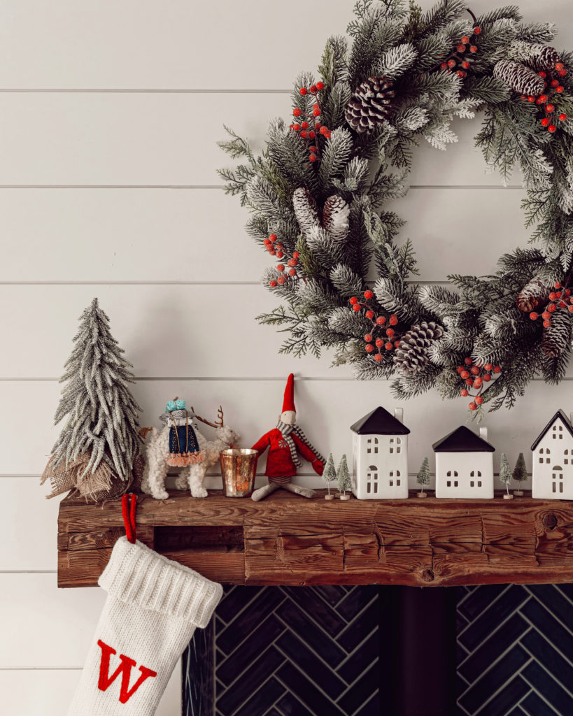 a beach house decorated for the holidays